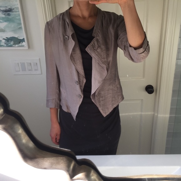 Jackets & Blazers - Subtle Gold Bronze Cropped Blazer